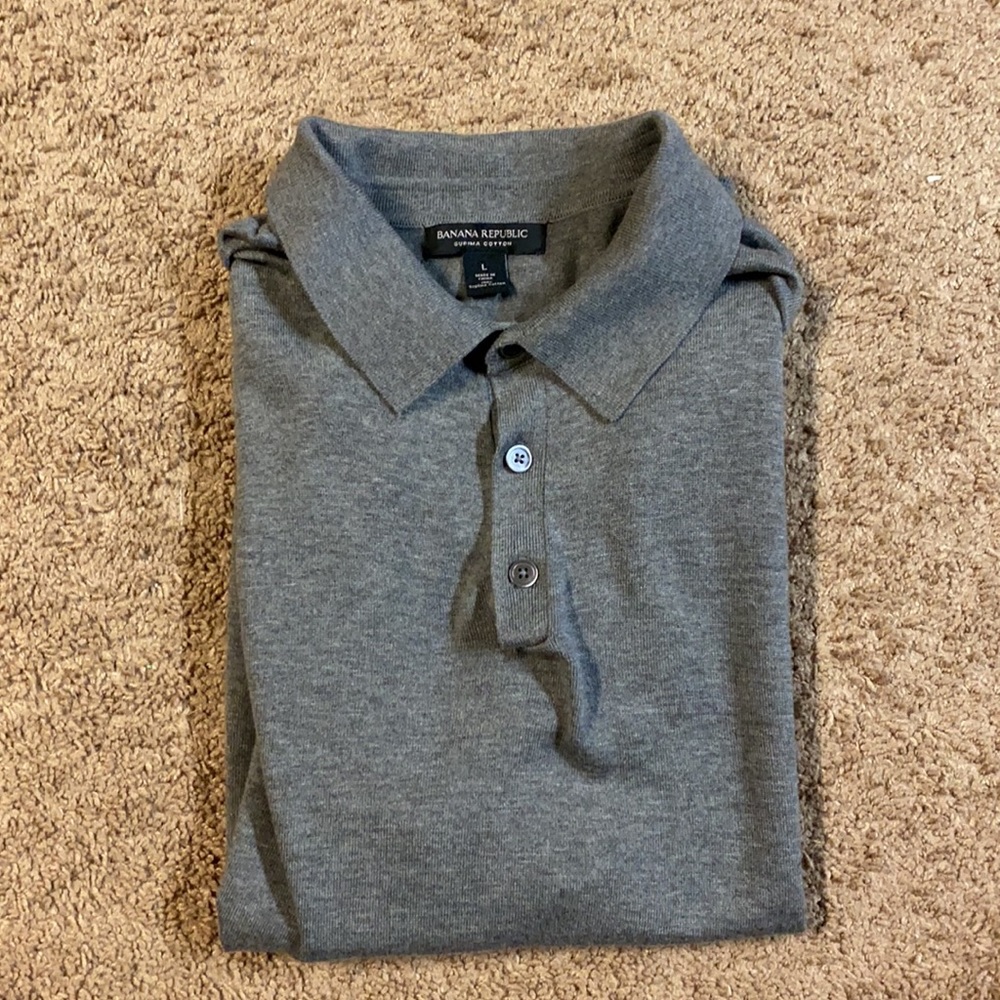 Gray crew neck